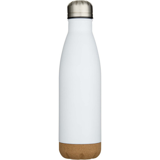 Bouteille d’eau Cove de 500 ml en acier inoxydable isolée sous vide et à double paroi avec détails en liège - EgotierPro 100892