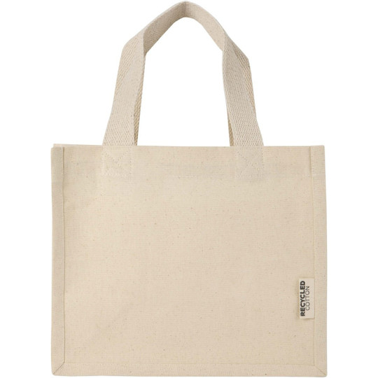 Odessa 220 g/m² GRS recycled cotton mini gusset tote bag 9L - EgotierPro 120787