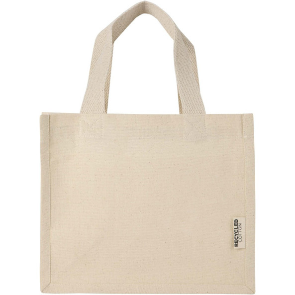 Odessa 220 g/m² GRS recycled cotton mini gusset tote bag 9L - EgotierPro 120787