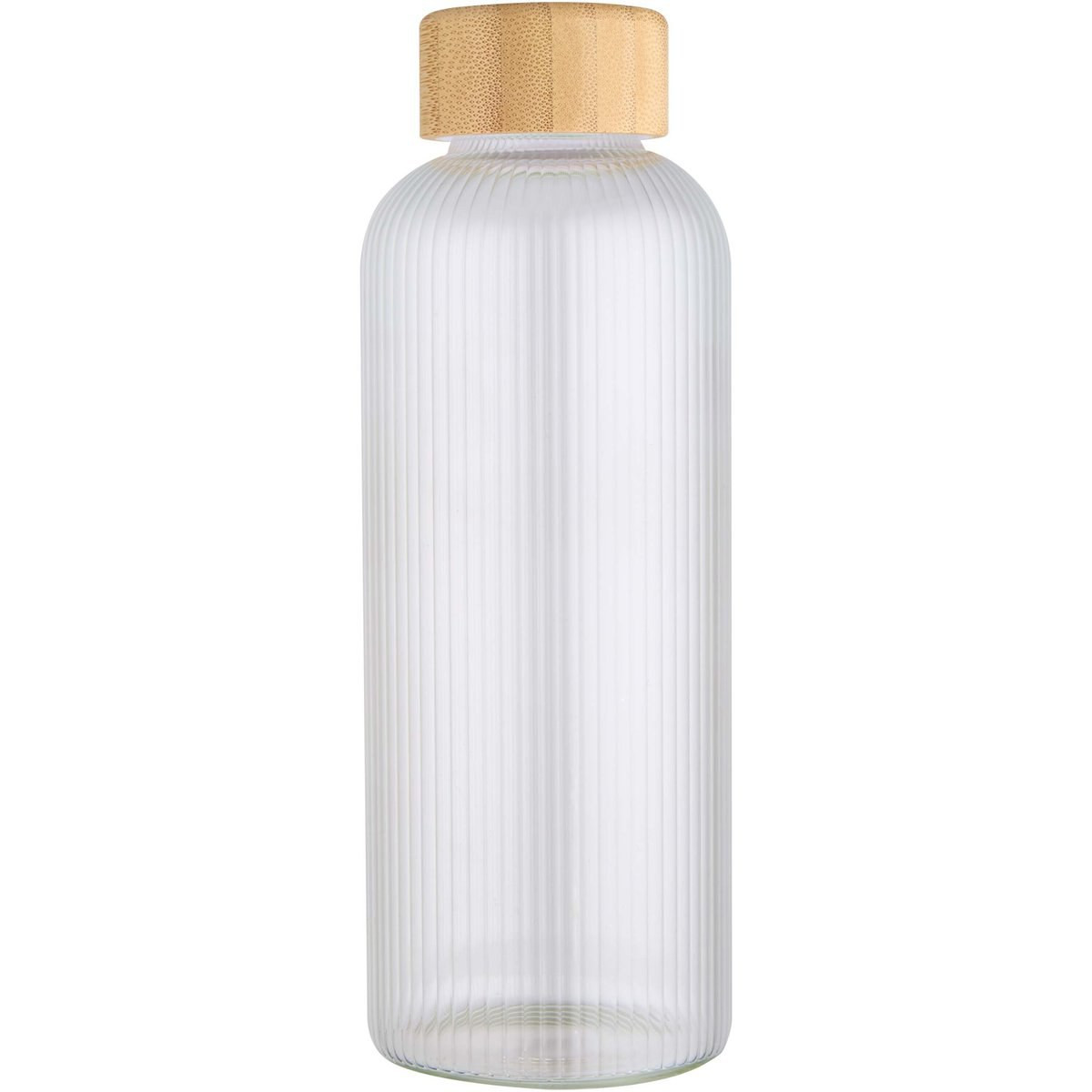 Mirage 650 ml single-walled borosilicate glass bottle with bamboo lid - EgotierPro 100930
