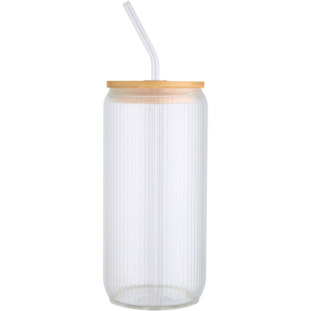Mirage 500 ml single-walled borosilicate glass jar with bamboo lid - EgotierPro 100931