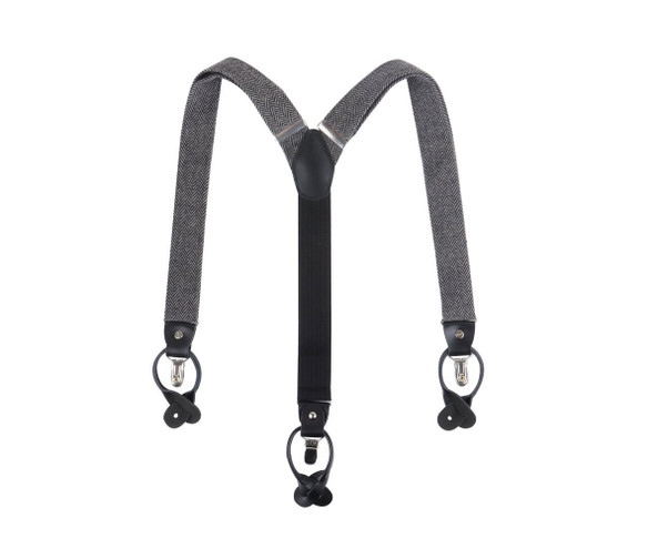 KARLOWSKY KYAG4 - Stylish urban suspenders with herringbone pattern