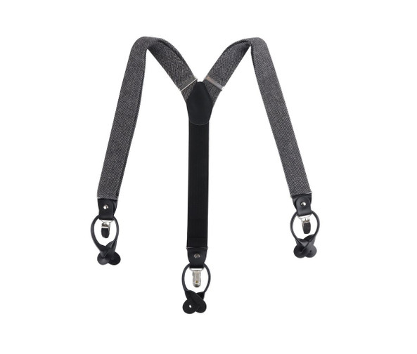 KARLOWSKY KYAG4 - Stylish urban suspenders with herringbone pattern