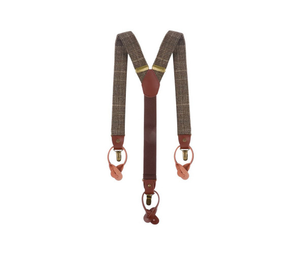 KARLOWSKY KYAG5 - Stylish urban suspenders with glencheck pattern