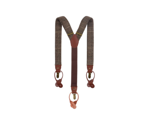 KARLOWSKY KYAG5 - Stylish urban suspenders with glencheck pattern