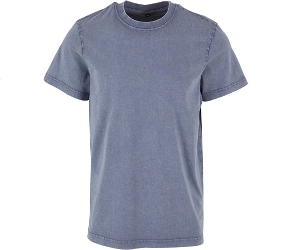 BUILD YOUR BRAND BY190 - ACID WASHED ROUND NECK TEE