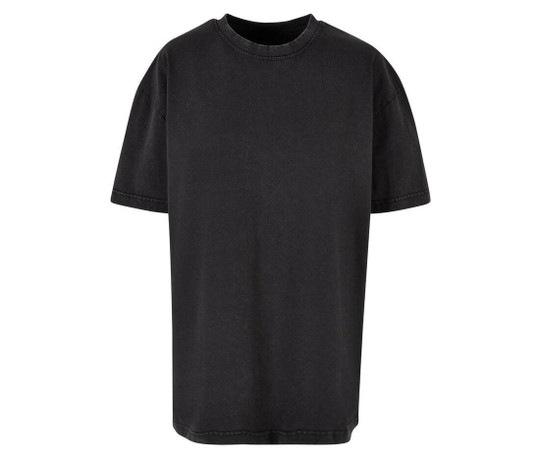 BUILD YOUR BRAND BY270 - Damski T-shirt oversize z efektem sprania kwasem
