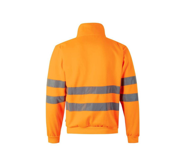 VELILLA V35702 - SWEAT COL ZIPPÉ HAUTE VISIBILITE