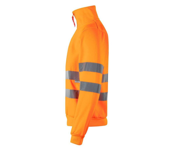 VELILLA V35702 - SWEAT COL ZIPPÉ HAUTE VISIBILITE