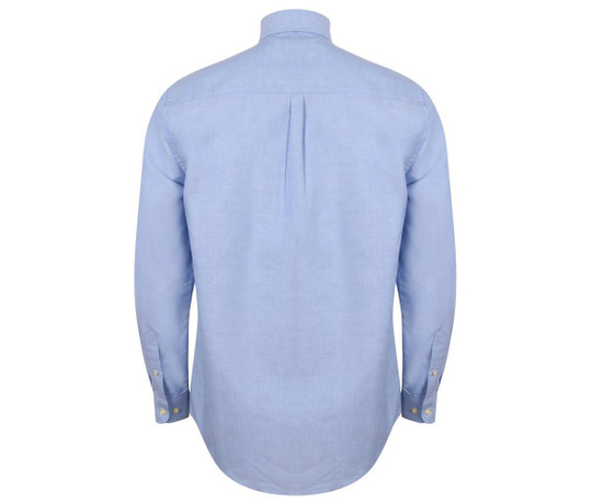 HENBURY HY512C - MODERN OXFORD LONG SLEEVED SHIRT - CLASSIC FIT