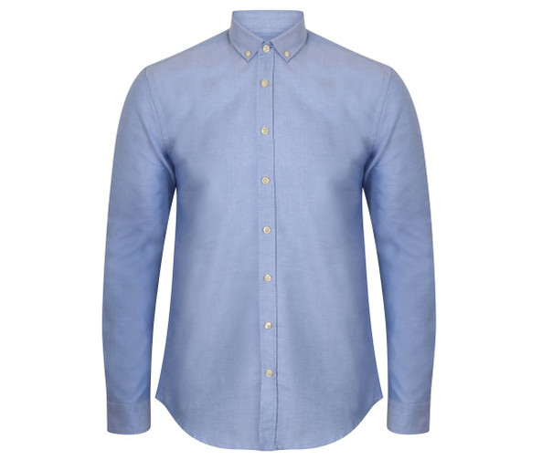 HENBURY HY512S - MODERN OXFORD LONG SLEEVED SHIRT - SLIM FIT