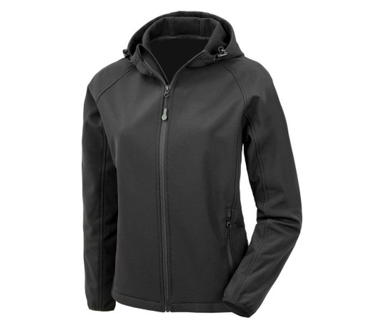 RESULT RS911F - RECYCLED 3-LAYER PRINTABLE HOODED SOFTSHELL