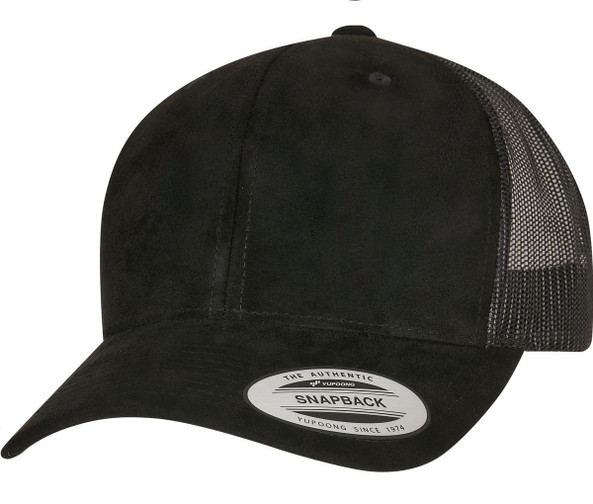 FLEXFIT 6606SU - SUEDE LEATHER TRUCKER CAP