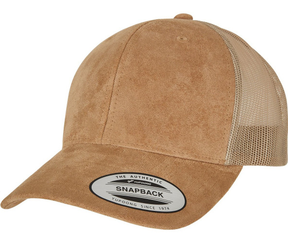 FLEXFIT 6606SU - SUEDE LEATHER TRUCKER CAP