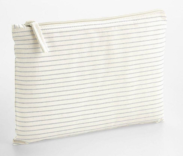 WESTFORD MILL WM253 - STRIPED ORGANIC COTTON ACCESSORY POUCH