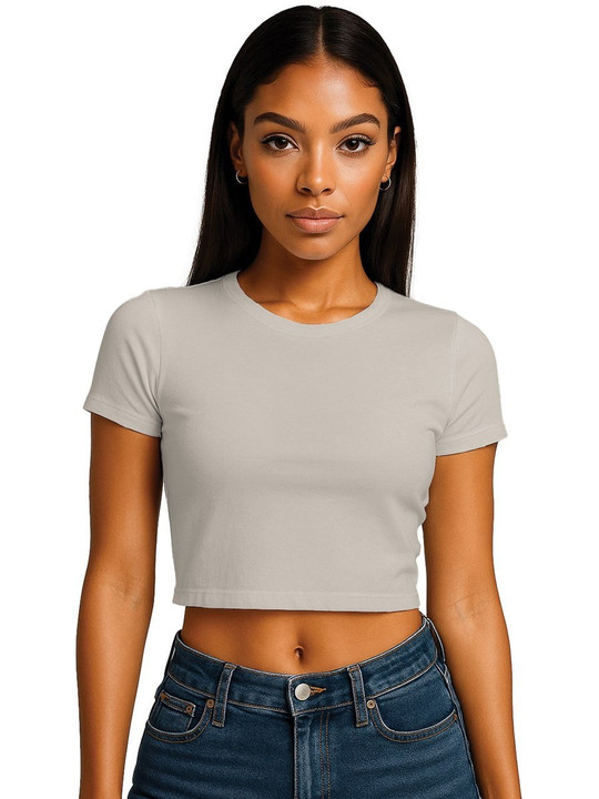 Casual Classics CRBT600L - Casual Combed 220 Ladies Cropped Baby T
