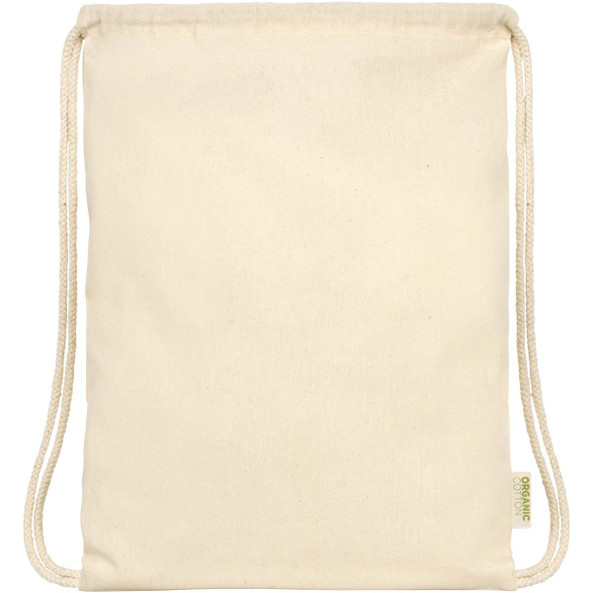 Odisha 140 g/m² OCS organic drawstring bag 5L  - EgotierPro 120781