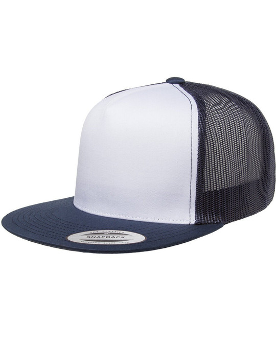 YP Classics 6006W - Casquette Trucker adulte avec panneau frontal blanc