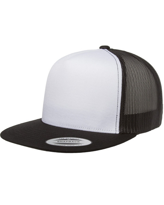 YP Classics 6006W - Casquette Trucker adulte avec panneau frontal blanc