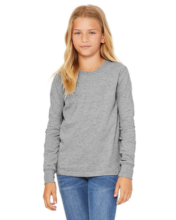 Bella+Canvas 3501YCV - Youth Heather CVC Long-Sleeve T-Shirt