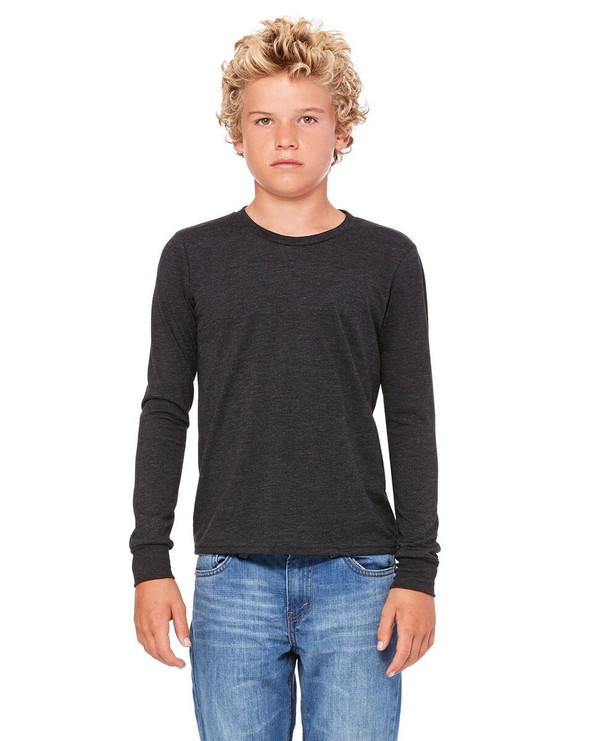 Bella+Canvas 3501YCV - Youth Heather CVC Long-Sleeve T-Shirt