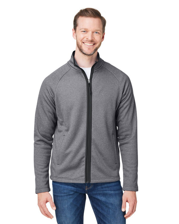 Core365 CE72 - Men's Venture Heathered Stripe Full-Zip