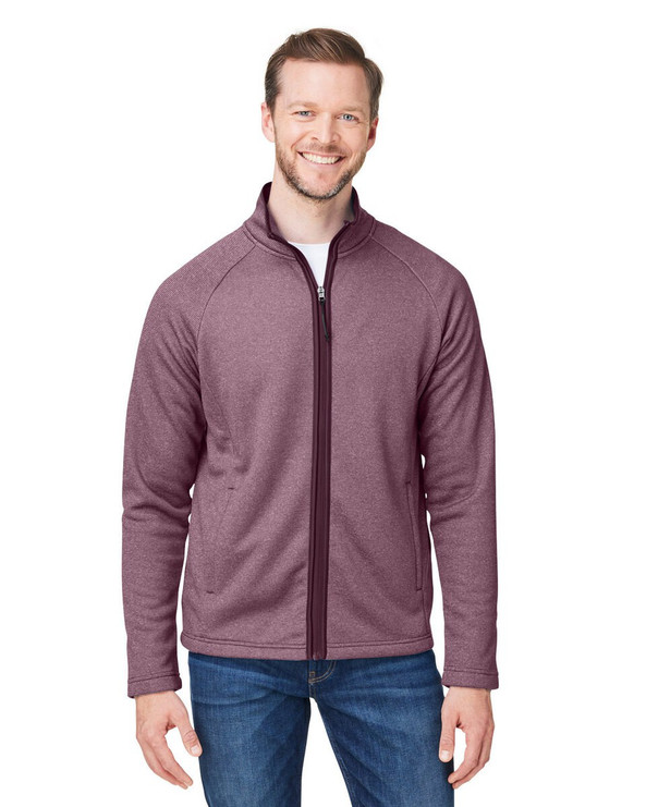 Core365 CE72 - Men's Venture Heathered Stripe Full-Zip