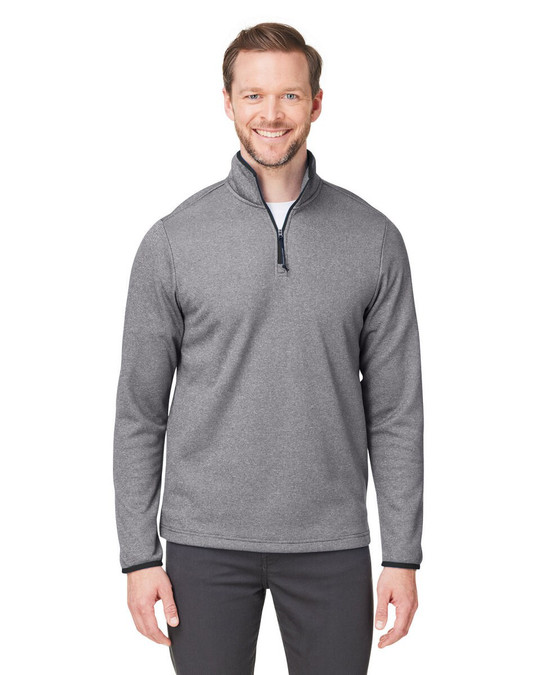 Core365 CE73 - Men's Venture Heathered Stripe Quarter-Zip