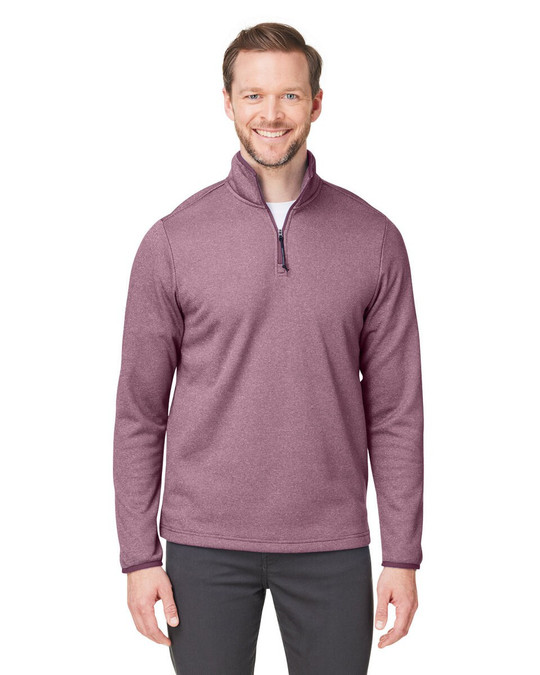 Core365 CE73 - Men's Venture Heathered Stripe Quarter-Zip