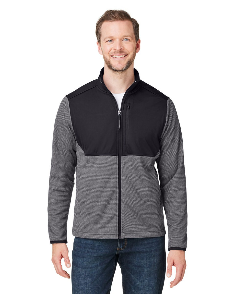 Core365 CE74 - Men's Venture Heathered Stripe Hybrid Jacket