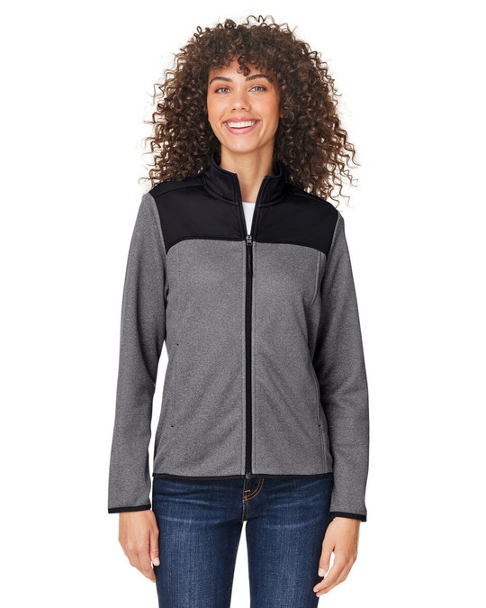 CORE365 CE74W - Veste hybride Venture Heathered Stripe pour dames