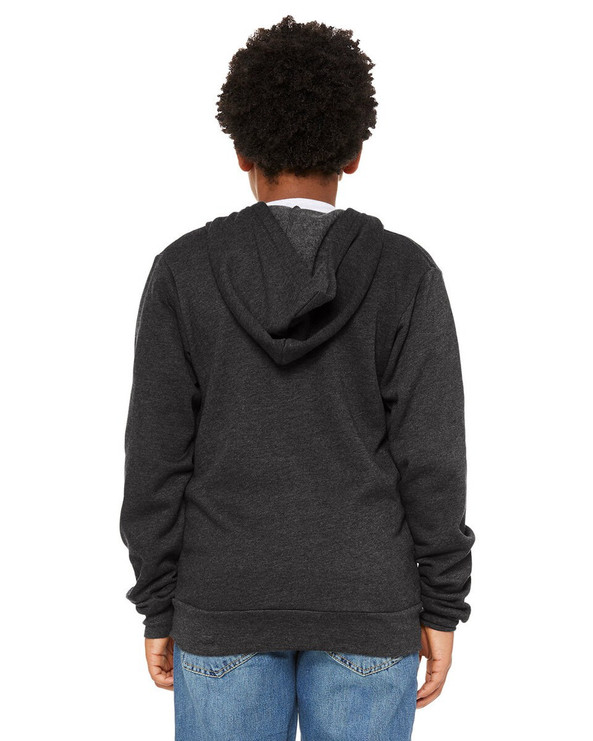 Bella+Canvas 3739Y - Youth Sponge Fleece Full-Zip Hooded Sweatshirt