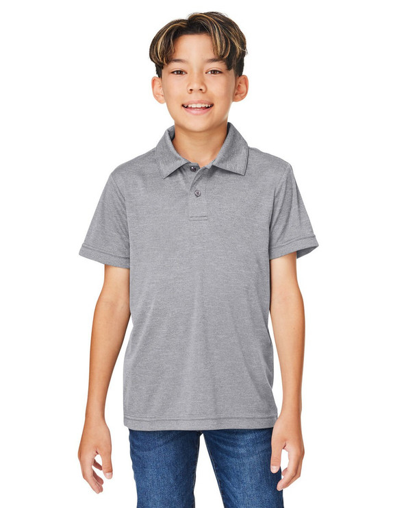 Team 365 TT51HY - Youth Zone Sonic Heather Performance Polo