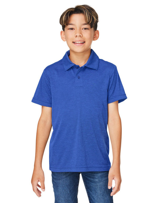 Team 365 TT51HY - Polo de performance Zone Sonic Heather pour les jeunes