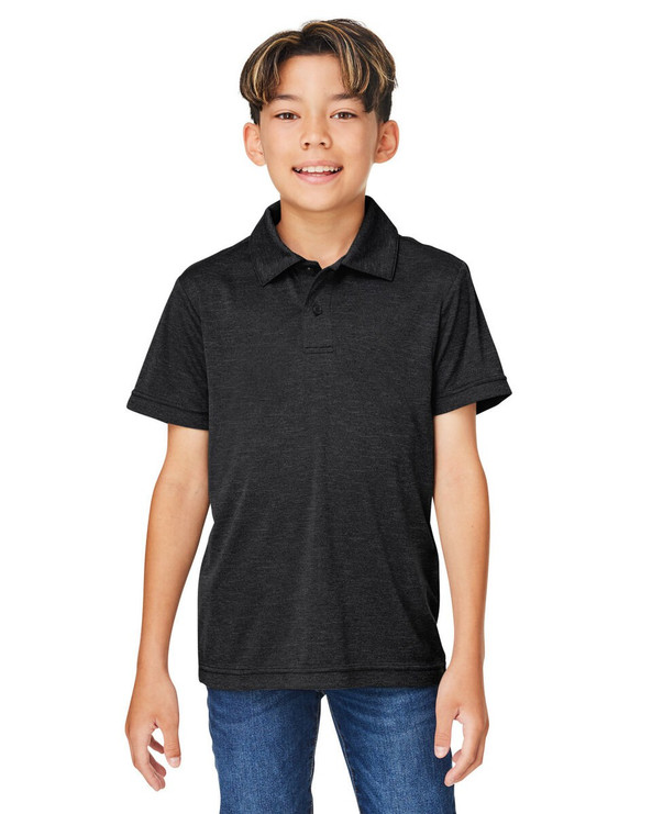 Team 365 TT51HY - Youth Zone Sonic Heather Performance Polo
