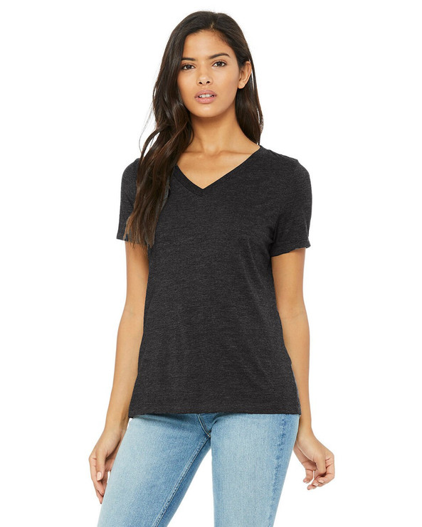 Bella+Canvas 6405CVC - Ladies Relaxed Heather CVC Jersey V-Neck T-Shirt