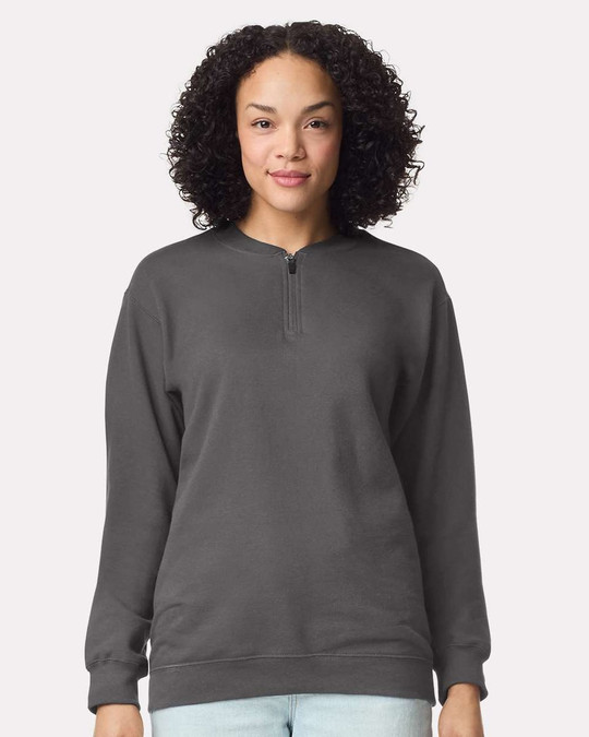 Gildan SF008 - Sweatshirt unisexe Softstyle Midweight Fleece Quarter-Zip