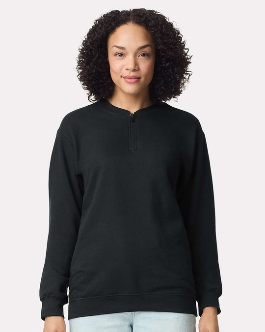 Gildan SF008 - Unisex Softstyle Midweight Fleece Quarter-Zip Sweatshirt