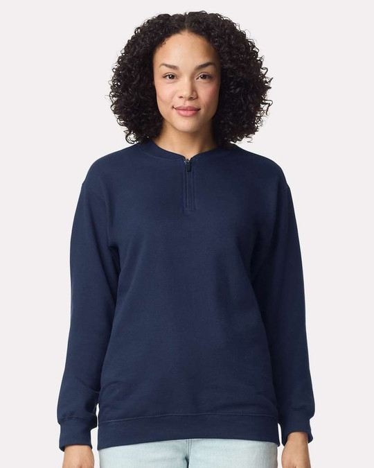 Gildan SF008 - Sweatshirt unisexe Softstyle Midweight Fleece Quarter-Zip