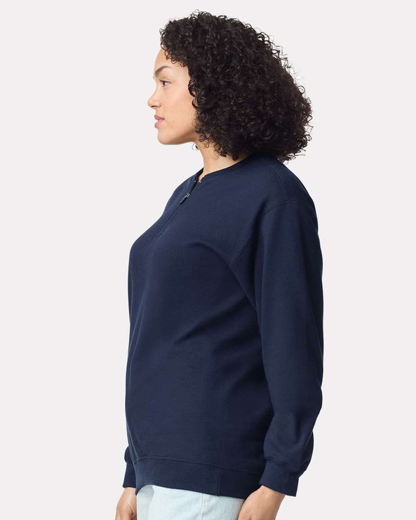 Gildan SF008 - Sweatshirt unisexe Softstyle Midweight Fleece Quarter-Zip