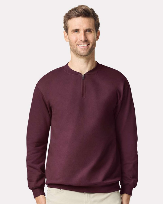 Gildan SF008 - Unisex Softstyle Midweight Fleece Quarter-Zip Sweatshirt