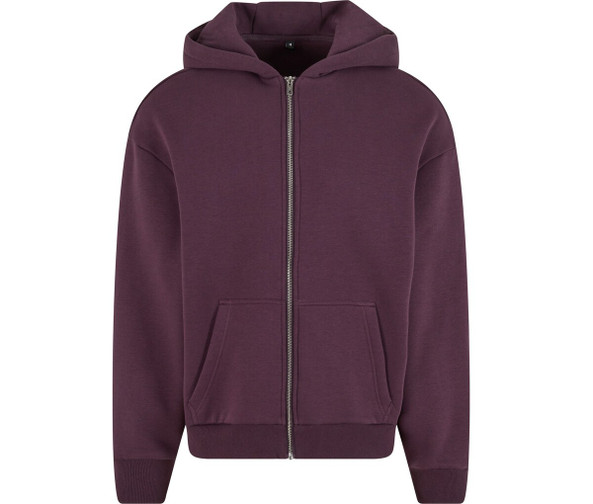 BUILD YOUR BRAND BY285 - FLUFFY ZIP HOODY