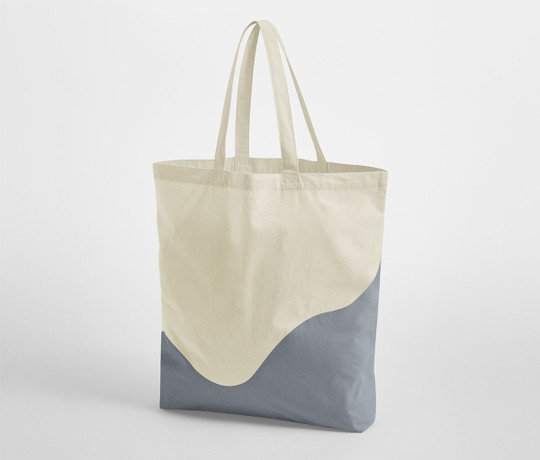 Westford mill WM235 - ØKOLOGISK BOMULD WAVE PRINT MAXI TOTE