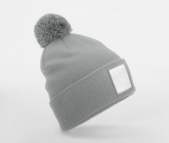 BEECHFIELD BF338R - APPLIQUÉ PATCH POM BEANIE