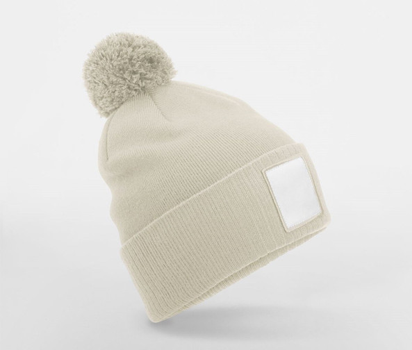 BEECHFIELD BF338R - APPLIQUÉ PATCH POM BEANIE