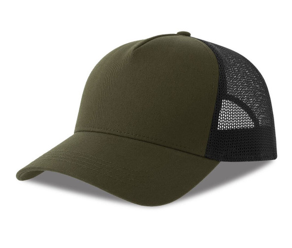 ATLANTIS HEADWEAR AT228 - Casquette 5 pans style trucker en coton
