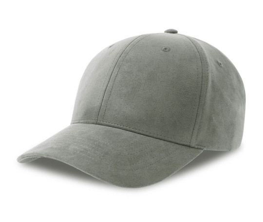 ATLANTIS HEADWEAR AT287 - Cappello a 6 pannelli con visiera media in ecopelle scamosciata