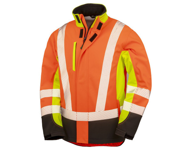 RESULT RS506X - RECYCLED 3-LAYER PRINTABLE 
3-TONE SAFETY SOFTSHELL