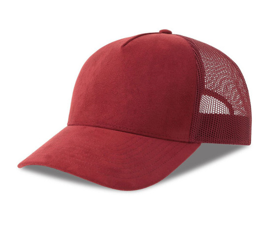 ATLANTIS HEADWEAR AT277 - Cappello stile trucker in finta pelle scamosciata
