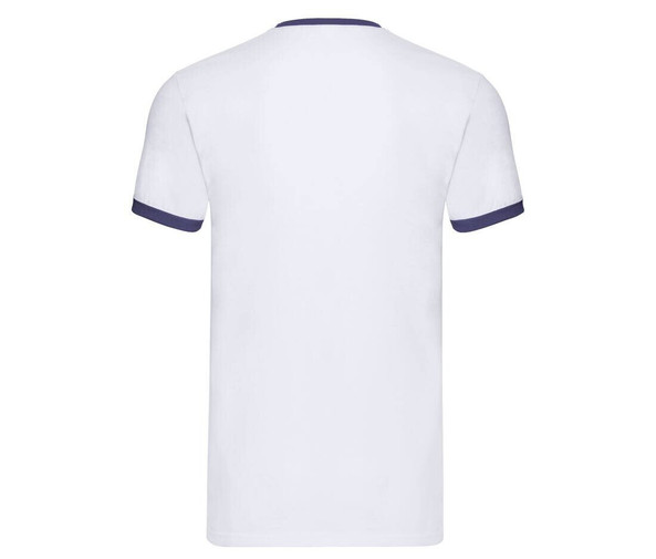 FRUIT OF THE LOOM SC245 - T-Shirt mit Rippenbündchen mit Farbkontrasten